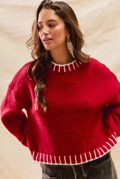 SO ME Loose Fit Christmas Holiday Sweater