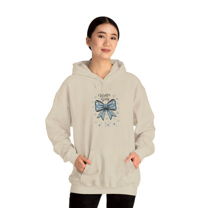 Winter Beauty Hooded Sweatshirt, Cozy Gift for Her, Stylish Casual Wear, Cute Hoodie