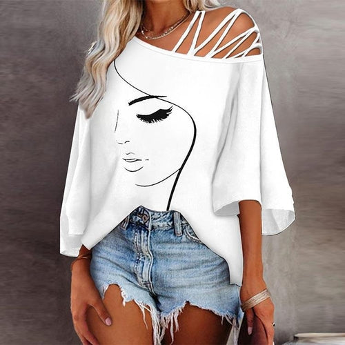 Fashion Stitching Loose Casual Women's Blouse
