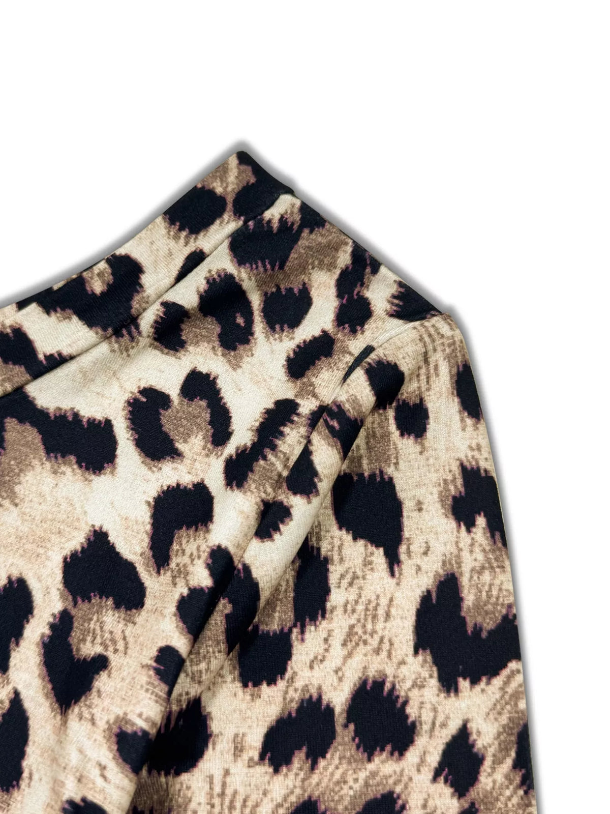 Leopard Print One-Shoulder Two-Piece Set
