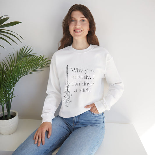 Whimsical Witch Crewneck Sweatshirt, Cozy Fall Fashion, Halloween Gift, Magical Sweatshirt, Unisex Spooky Apparel