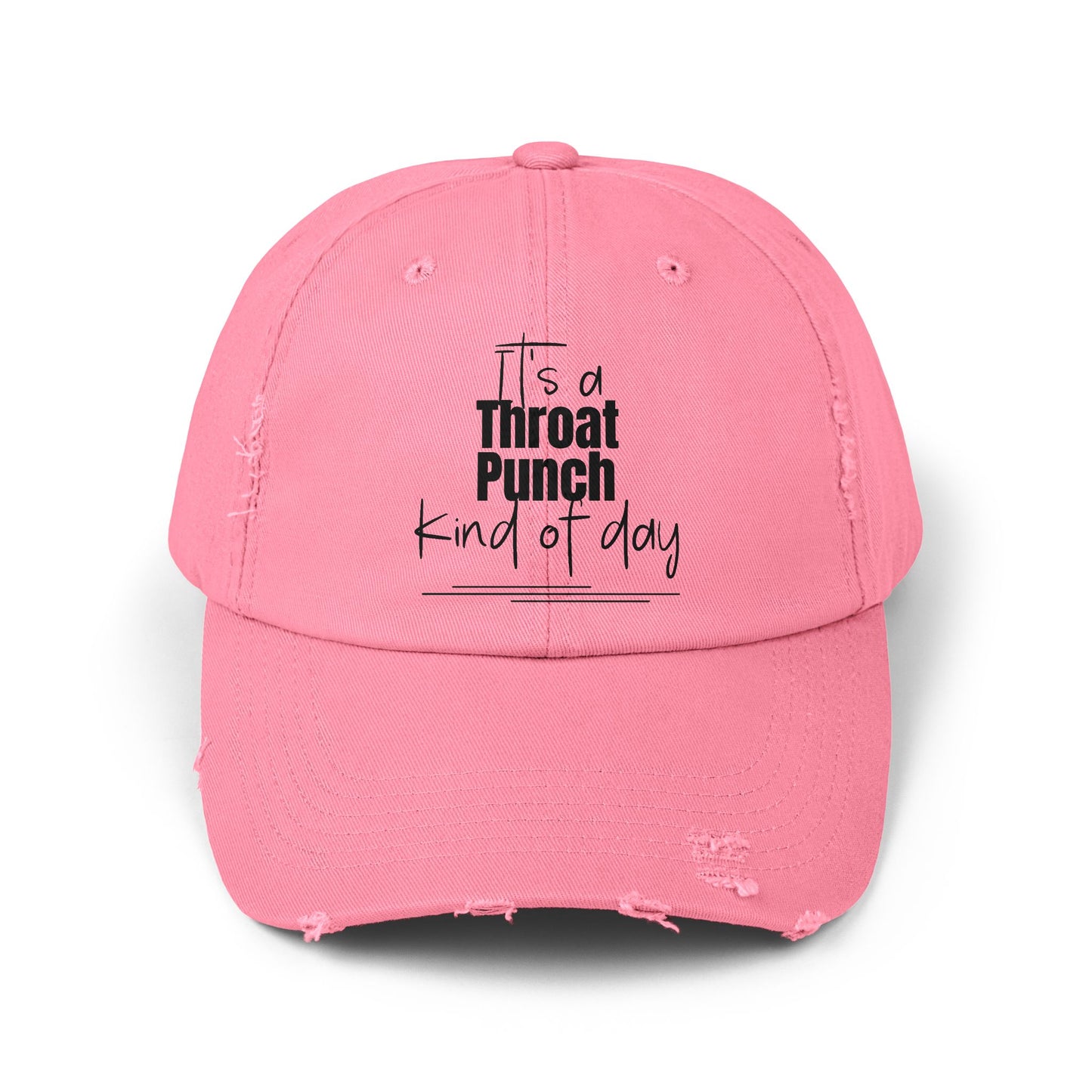 Throat Punch Hat: Unisex Distressed Cap