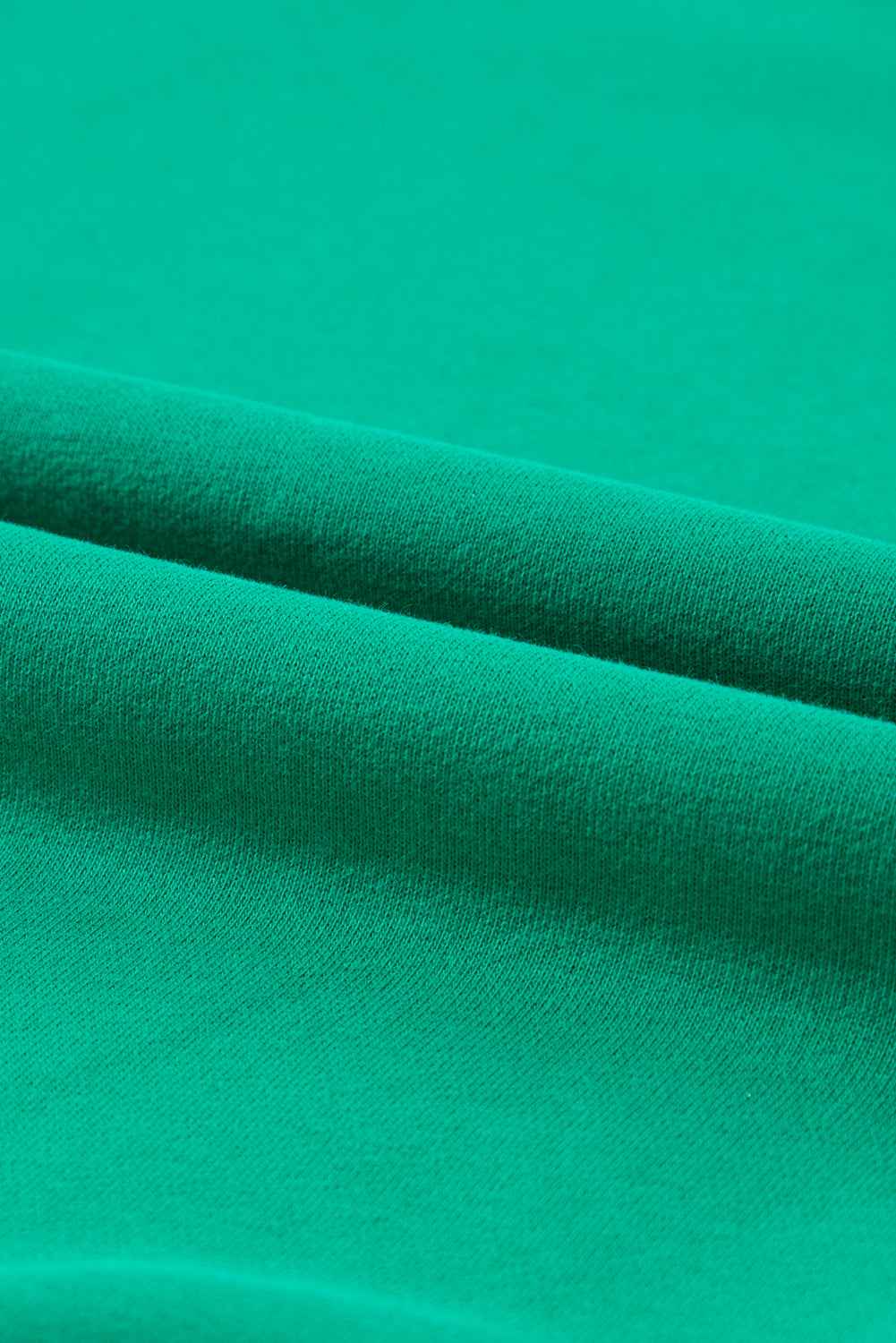 Green MERRY Print Drop Sleeve Pullover Women's Sweatshirt