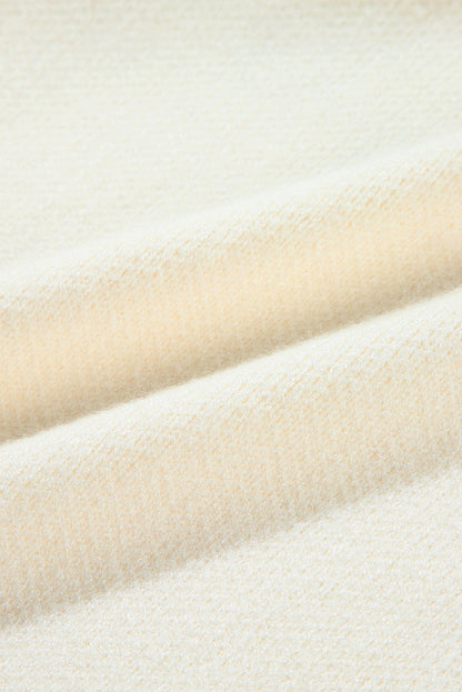 Solid Lapel Collar Single Button Sweater Cardigan