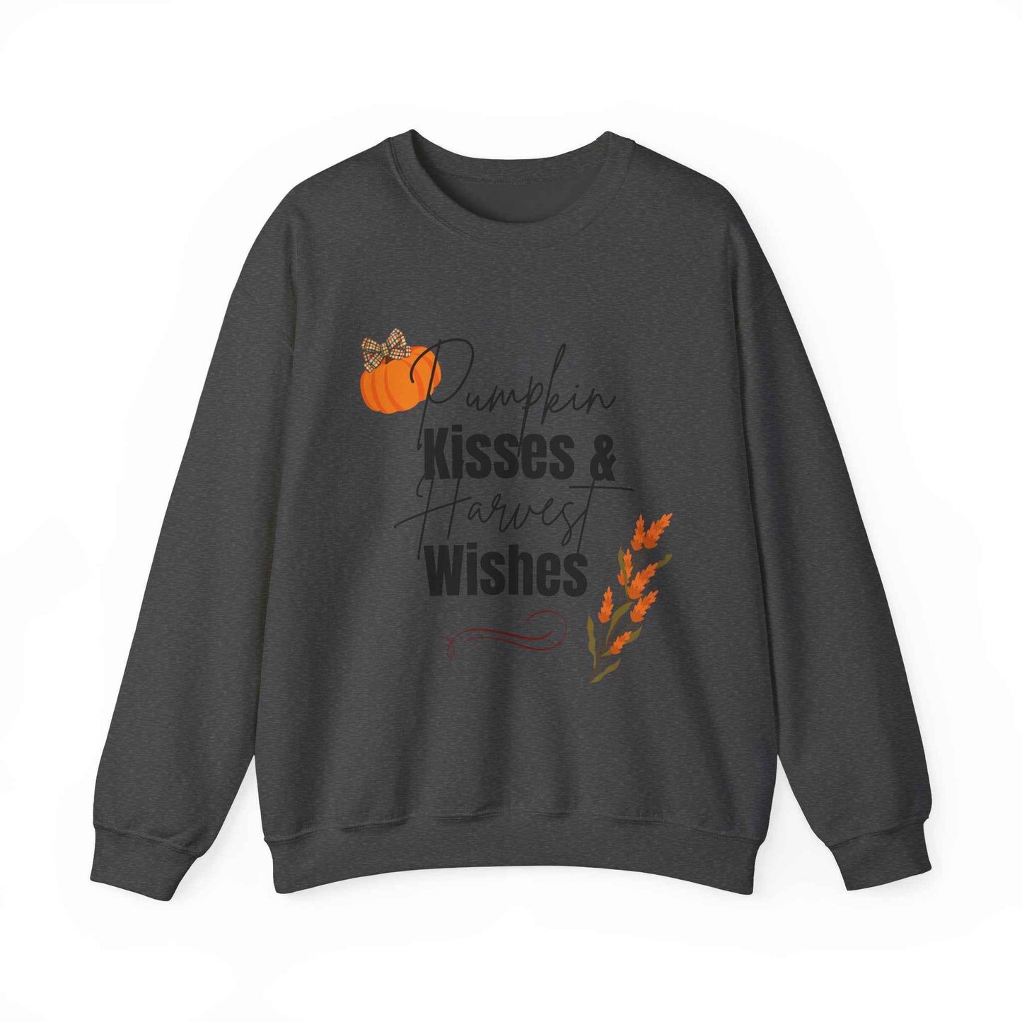 Pumpkin Kisses: Adult Crewneck Sweatshirt