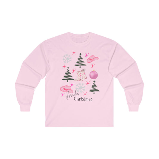 Howdy Christmas Adult T-shirt - long sleeve