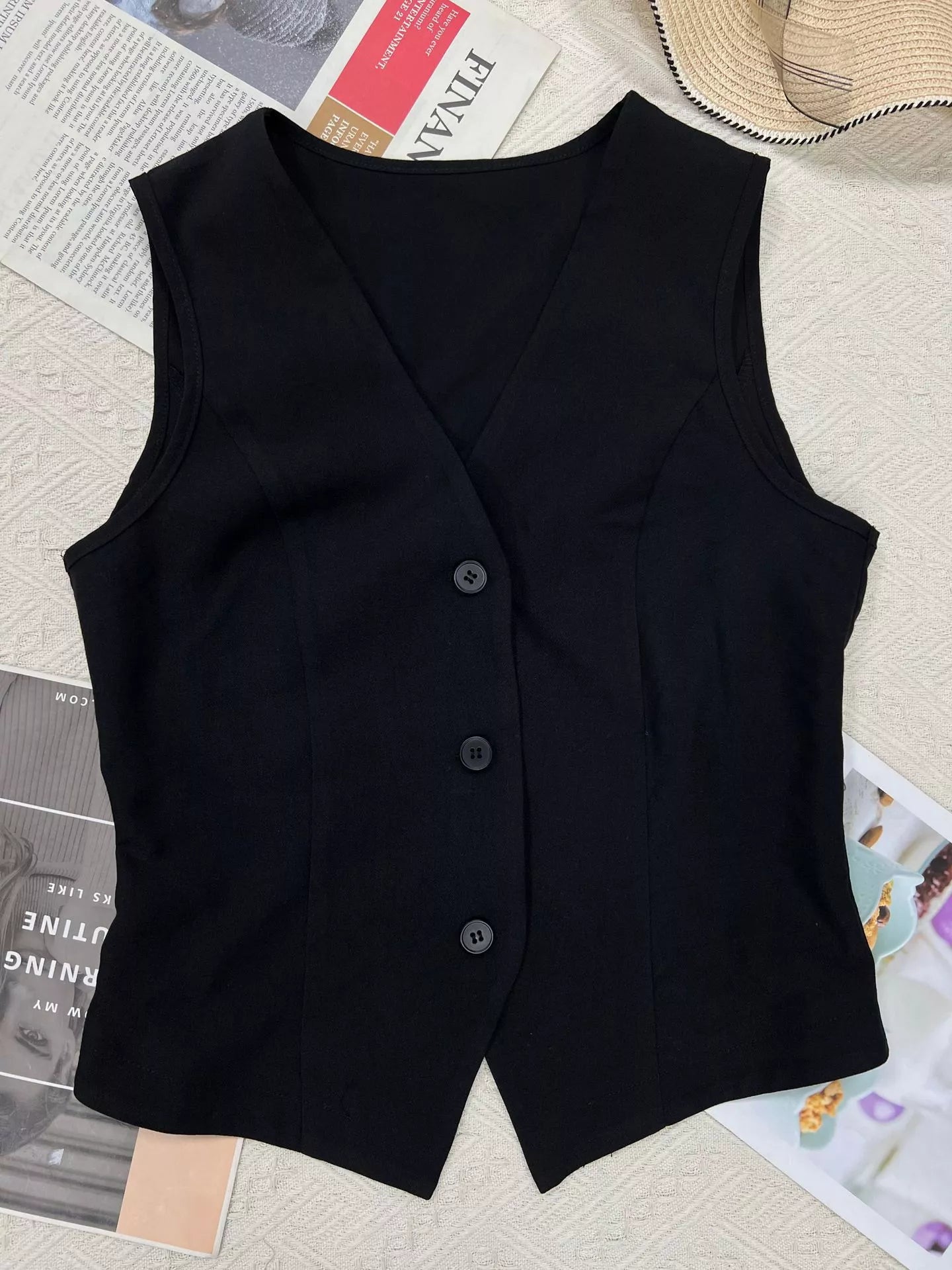 Slim Fit Button Up tank top