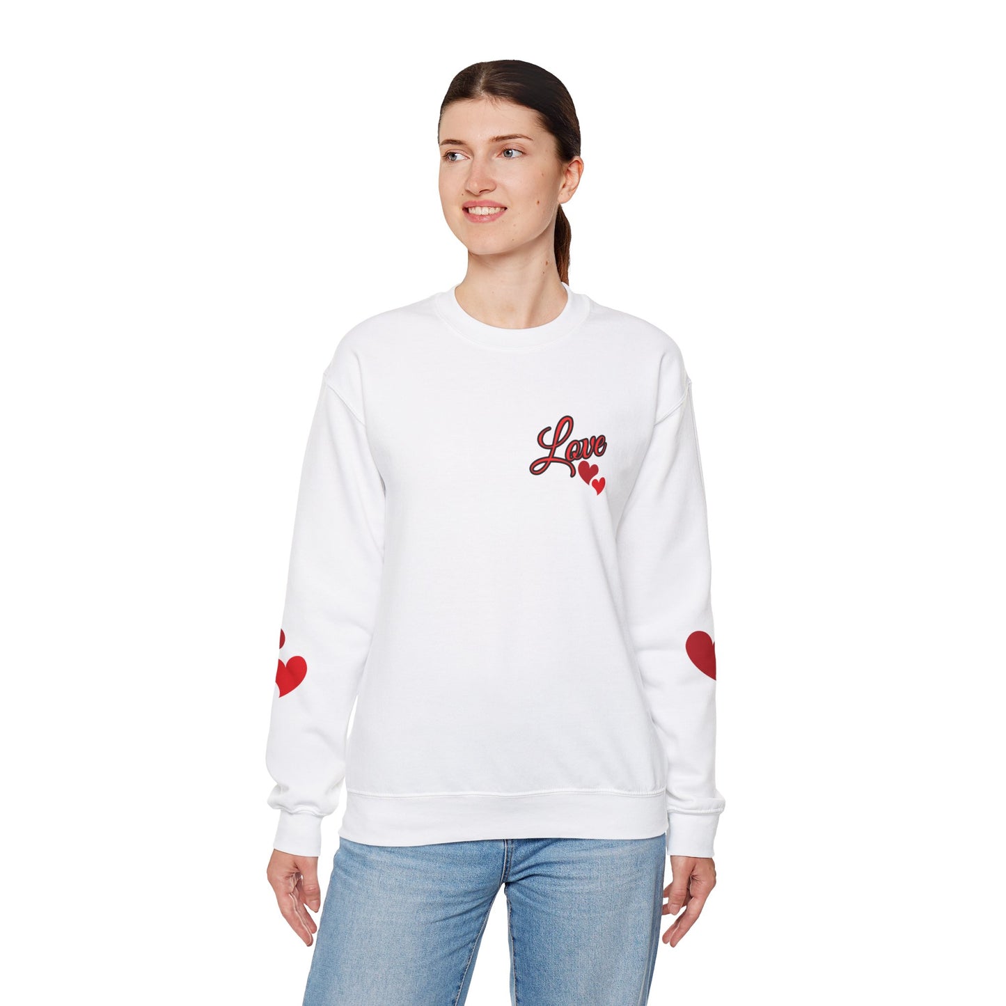 Love and Hearts Adult Love Hearts Sweatshirt Women's Top