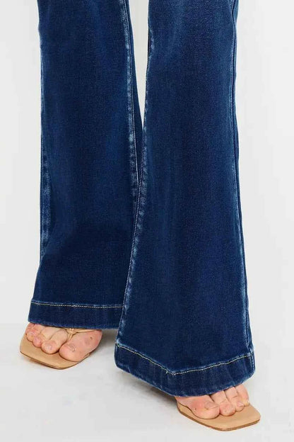 Button Fly Kancan High Rise Flare Jeans