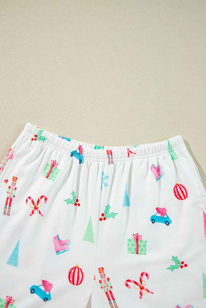 Christmas Short Sleeve Shirt and Shorts Pajama Set