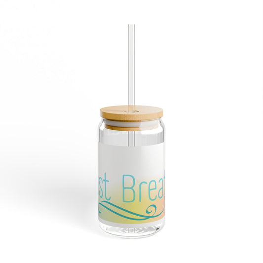 Just Breathe Sipper Glass 16oz