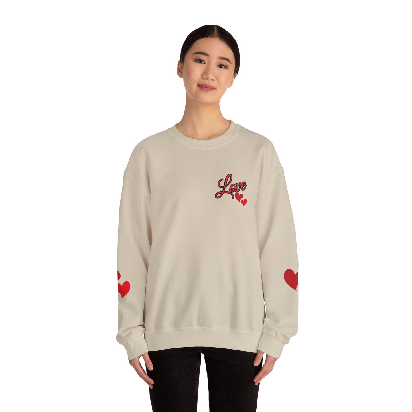 Love and Hearts Adult Love Hearts Sweatshirt Women's Top