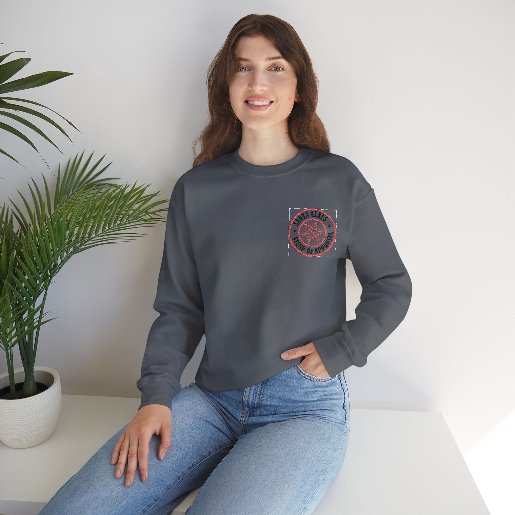Embroidered Christmas Stamp Women's  Sweatshirt - The Eggy's store