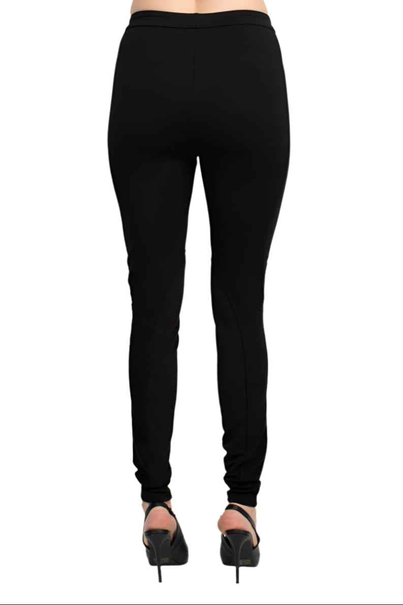 Alberto Makali Mid Waist Pull On Banded Waist Solid Stretch Crepe Pant