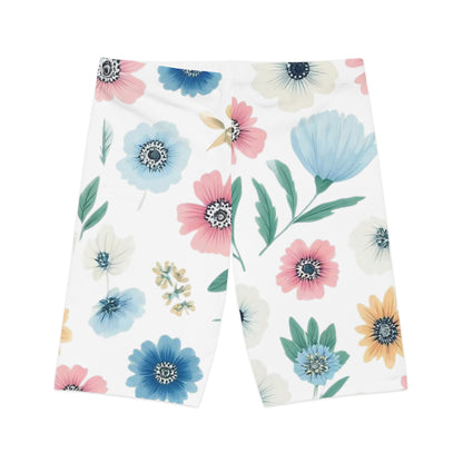 Flower Bike Shorts for Women - Floral Women's Cycling Shorts