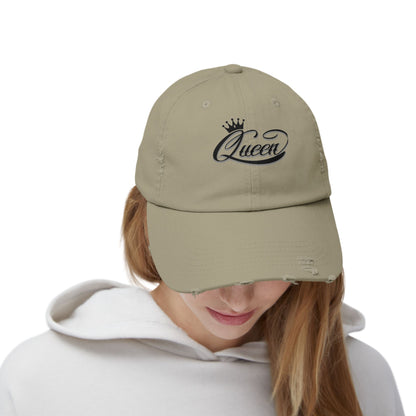 Distressed Queen Cap - Vintage Style Unisex Baseball Hat, Hip Hop Headgear & Streetwear Fashion Accessory - The Eggy's store