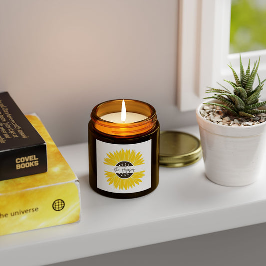 Sunflower Scented Candles - Coconut Apricot Wax (4oz)