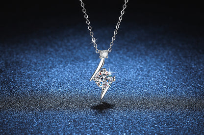 S925 Sterling Silver Moissanite Necklace Clavicle Chain - The Eggy's store