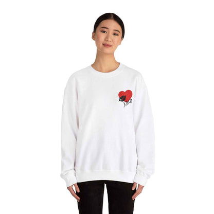 Adult Embroidered Heart Crewneck Sweatshirt