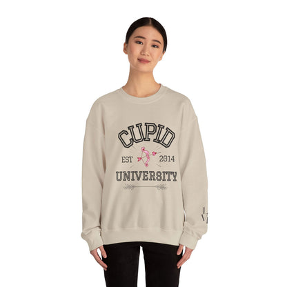 Crewneck Sweatshirt Cupid University Womens Long Sleeve Multiple Colors - The Eggy's store