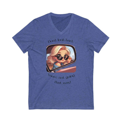 Don't Look Back Women's T-Shirt - V-Neck Short Sleeve Adult Tee