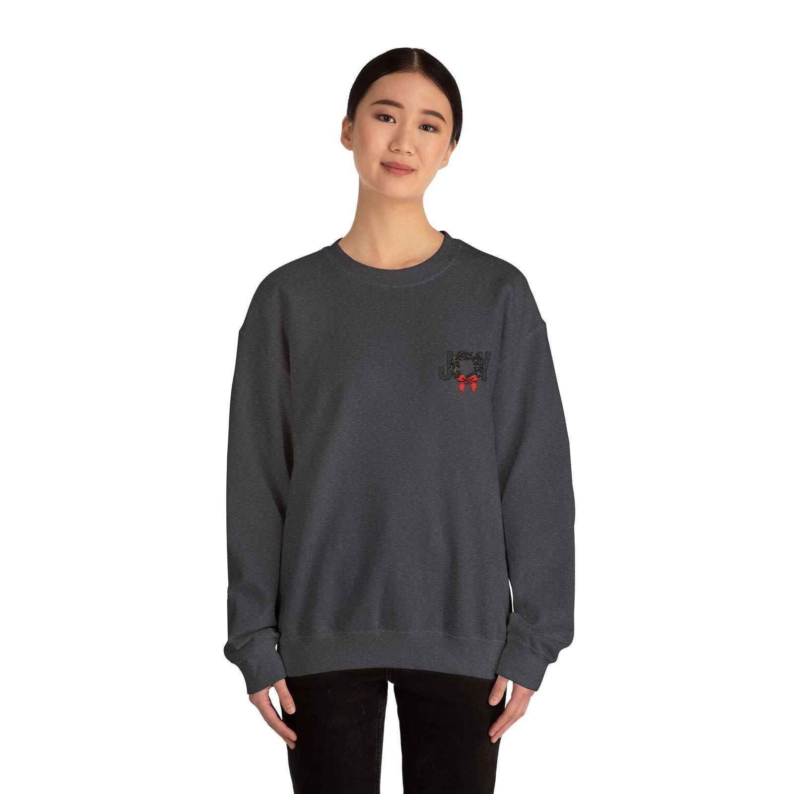 Embroidered Adult Christmas Sweatshirt