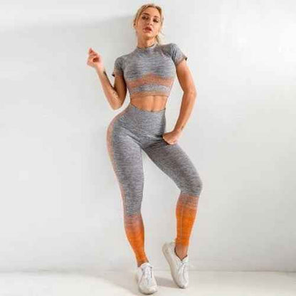 Women's Seamless Yoga Set Long Sleeve