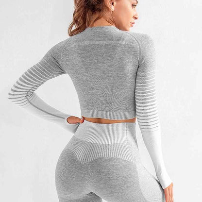 Women's Seamless Yoga Set Long Sleeve