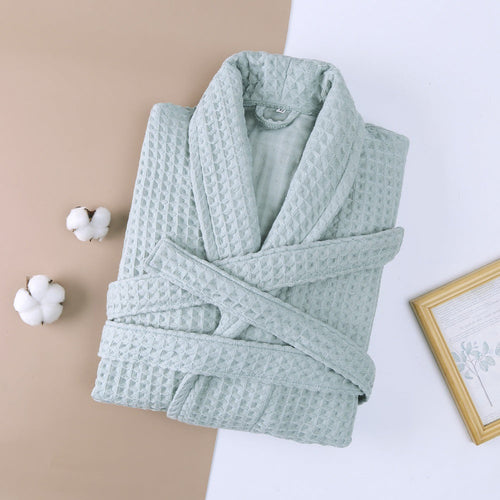 Unisex Thick Long Robe – 100% Cotton Double Waffle