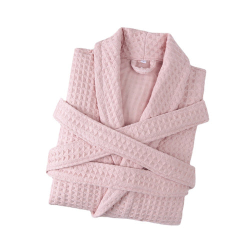 Unisex Thick Long Robe – 100% Cotton Double Waffle