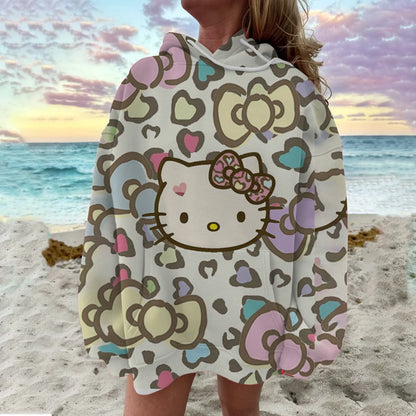 Cute Sweatshirt  Outfit Hello Kitty Hoodie Cartoon Graphic Adult Sweatshirt Hoodie Sanrio Women's Top