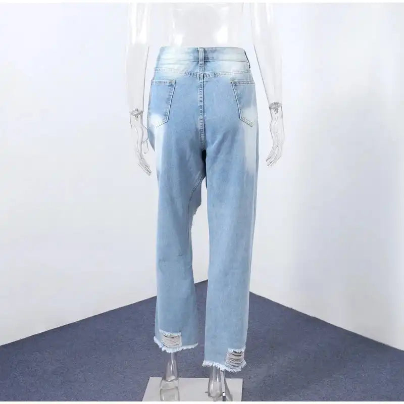 High Waisted Straight Leg Jeans