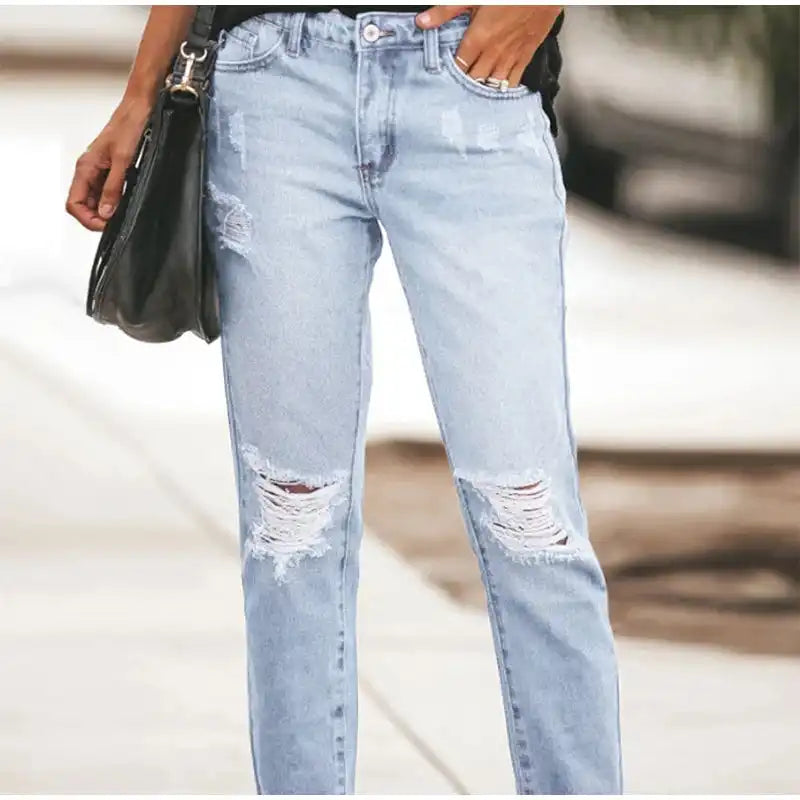 High Waisted Straight Leg Jeans