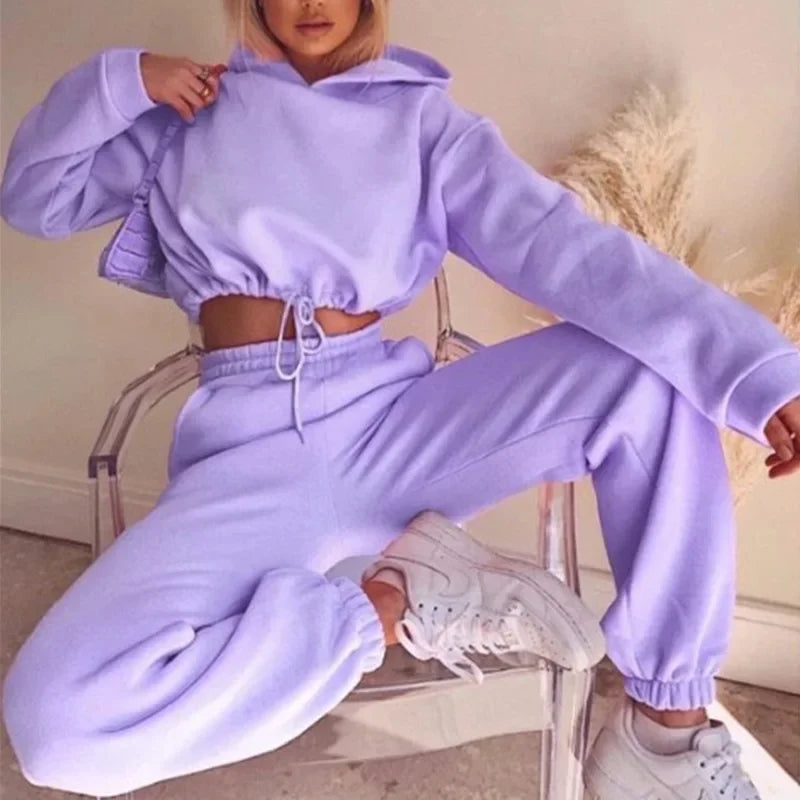 Women's Long-Sleeved Sports Suit, Two-Piece Women's Sweatsuit