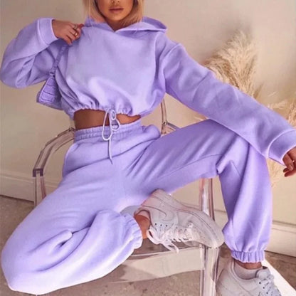 Women's Long-Sleeved Sports Suit, Two-Piece Women's Sweatsuit