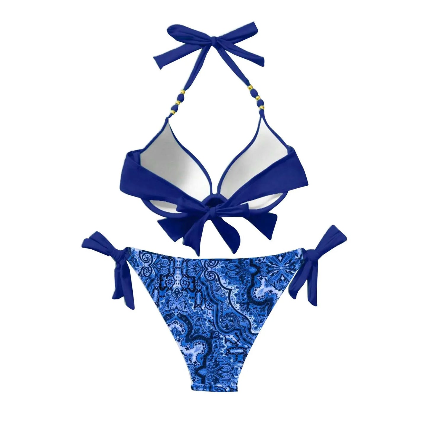 Strap Split Bikini Set - Two-Piece Swimsuit