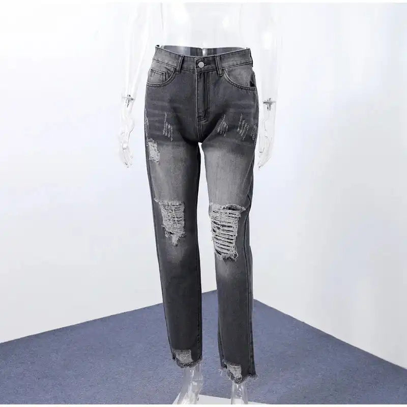 High Waisted Straight Leg Jeans