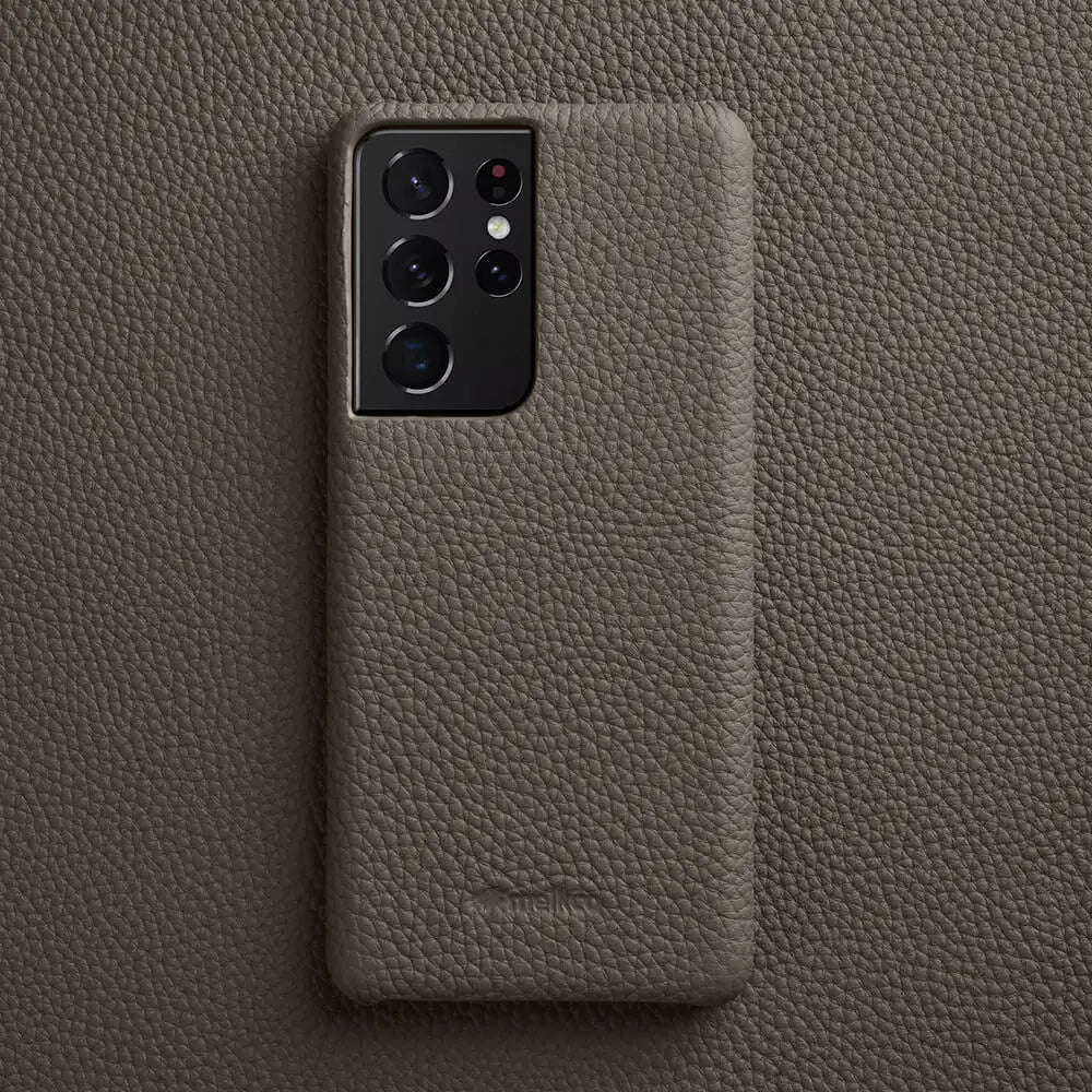 Premium Leather Phone Case for Samsung Galaxy S23 S22 Ultra 21 Plus 5G - Luxury Genuine Cowhide Business Cover - The Eggy's store