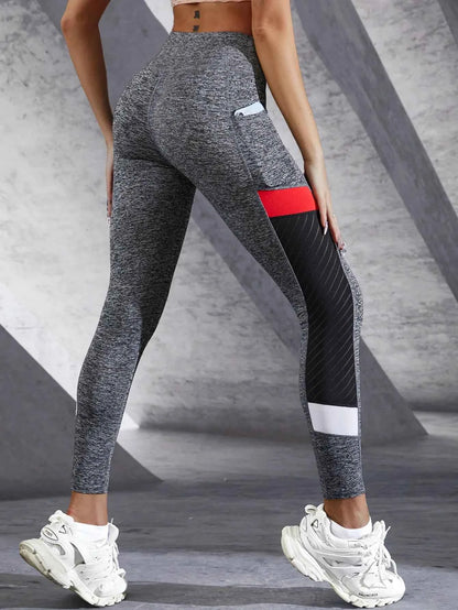 Colorblocked Mesh High Waist Leggings