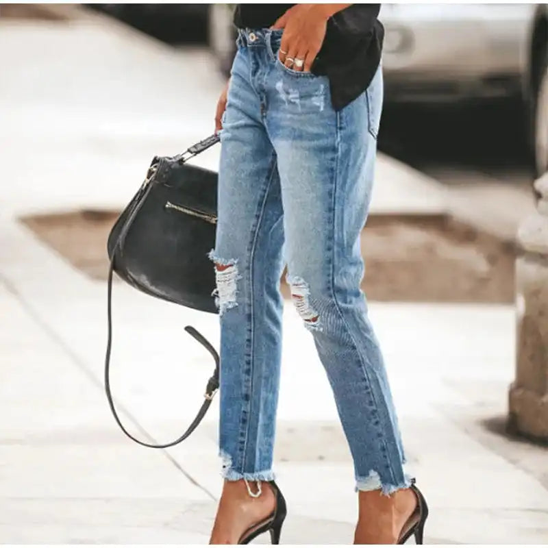 High Waisted Straight Leg Jeans