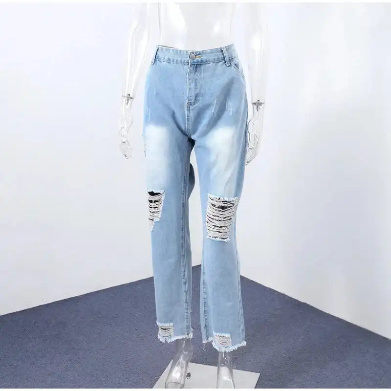 High Waisted Straight Leg Jeans