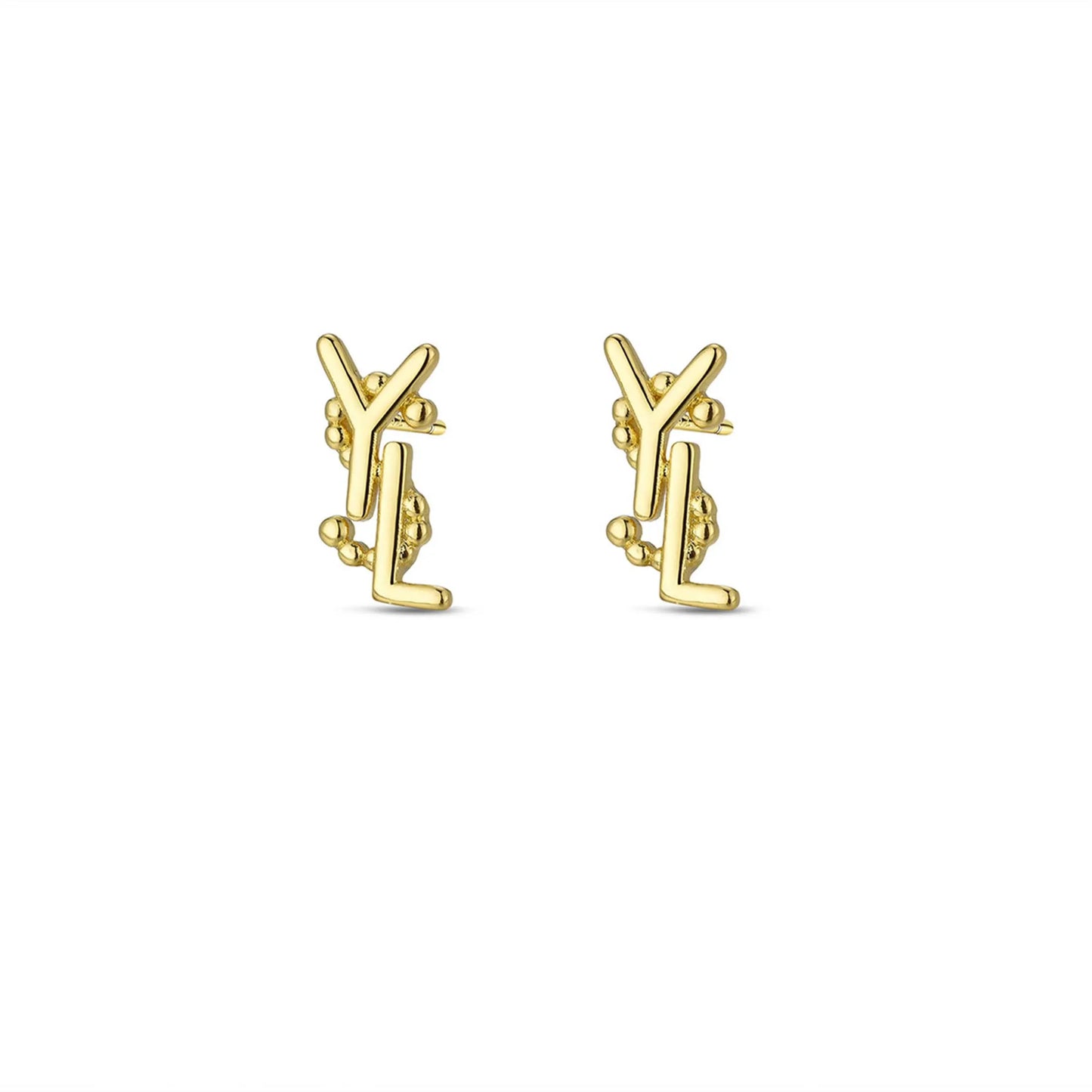 Women's Mini Cartilage Earrings - Minimalist Letter Design