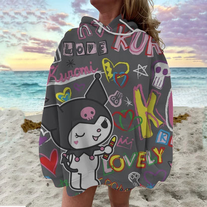 Cute Sweatshirt  Outfit Hello Kitty Hoodie Cartoon Graphic Adult Sweatshirt Hoodie Sanrio Women's Top