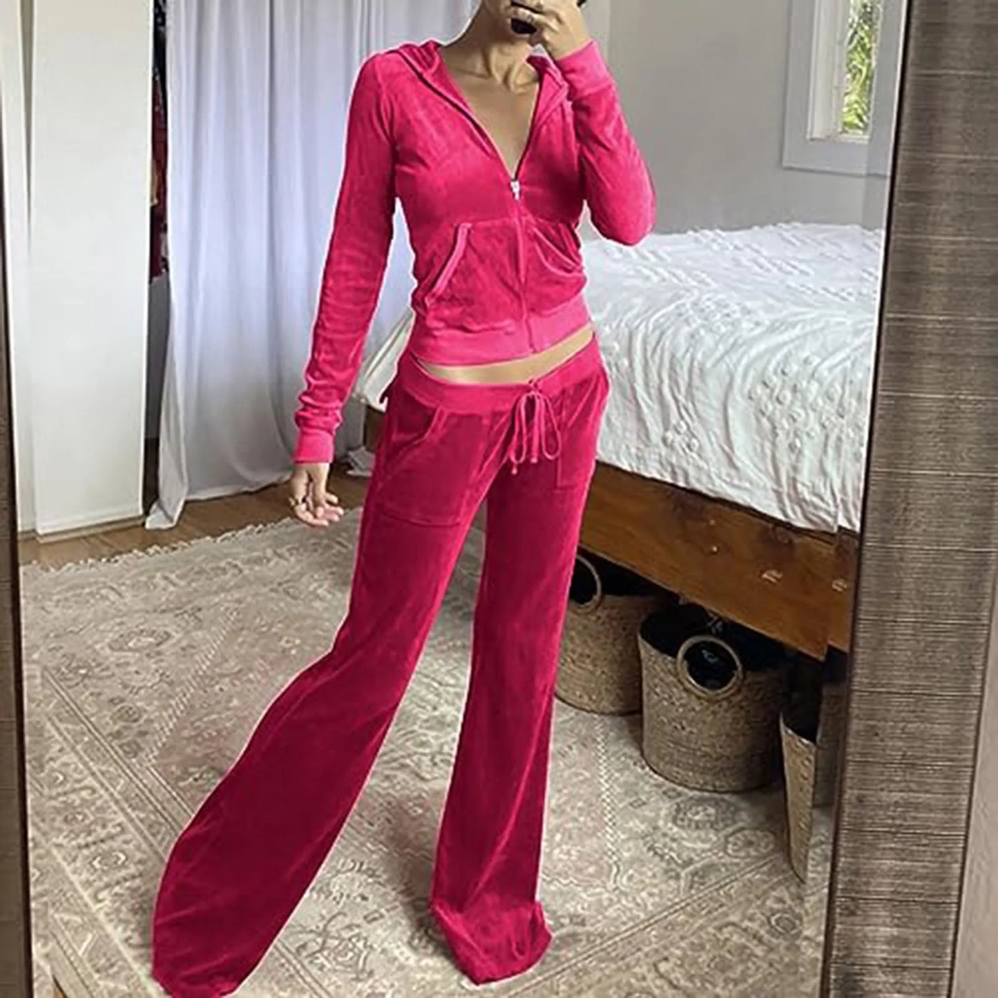 2-Piece Tracksuit Set - Slim Fit Zip Up Sweatsuit