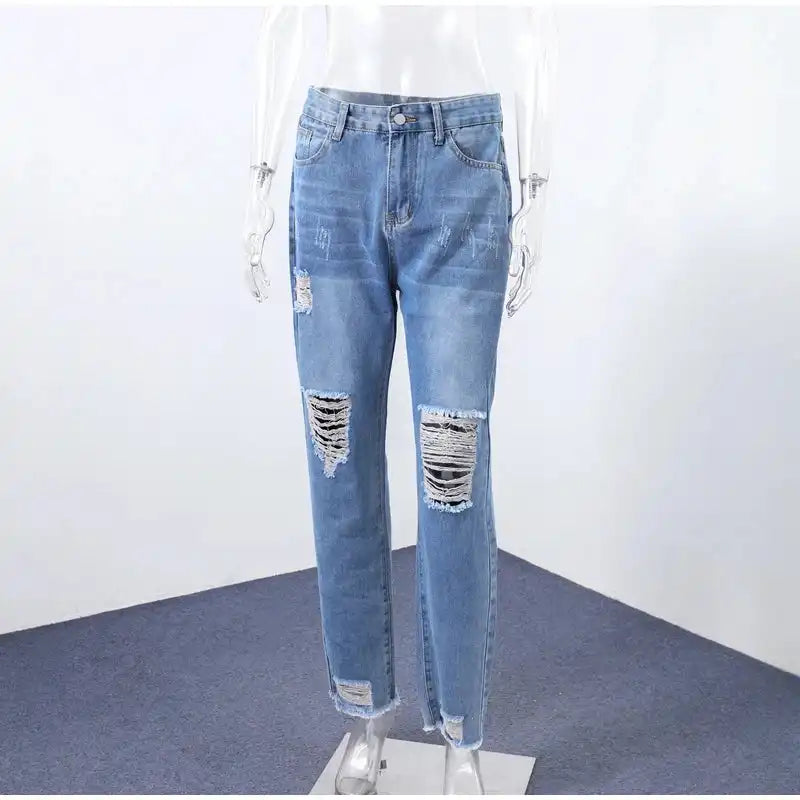 High Waisted Straight Leg Jeans