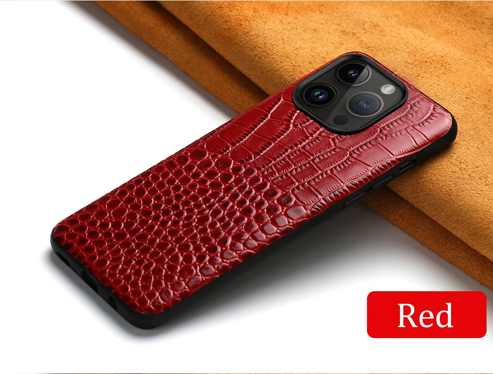 Genuine Leather iPhone Case for Apple iPhone 14 13 12 11 Pro Max Mini X XR XS 6S 7 8 SE 2020 Back Cover - The Eggy's store