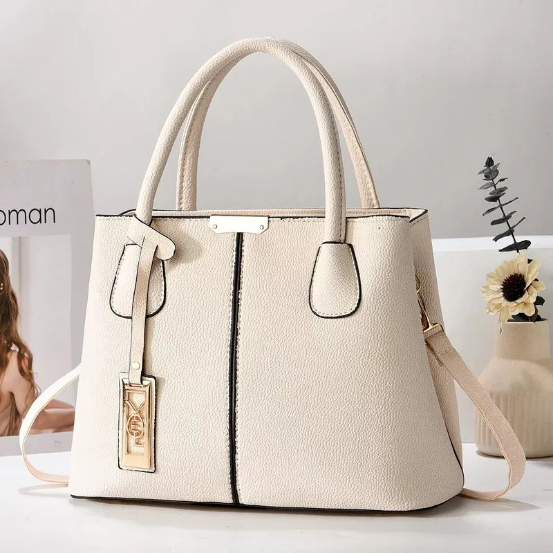 Women's Fashion Tote Handbag – PU Leather Zipper Purse | 5 Colors