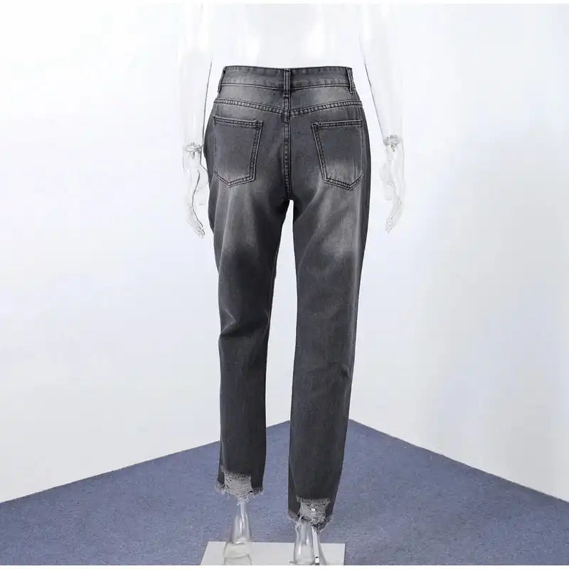 High Waisted Straight Leg Jeans