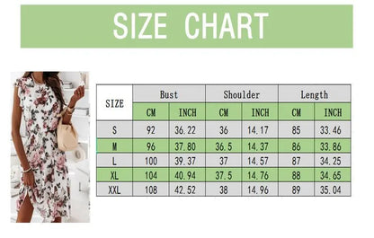 Lace-Up Mini Dress - Chiffon Print Short-Sleeved Ruffled Women's Dress - The Eggy's store