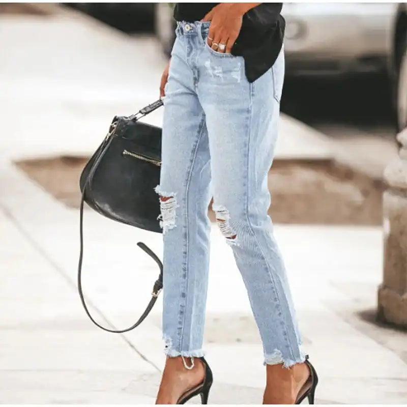 High Waisted Straight Leg Jeans